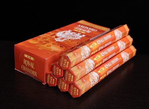 Nhang Ấn Độ Royal Chandan (Con Voi)_23cm_Lốc 6 Hộp_20 Cây/Hộp