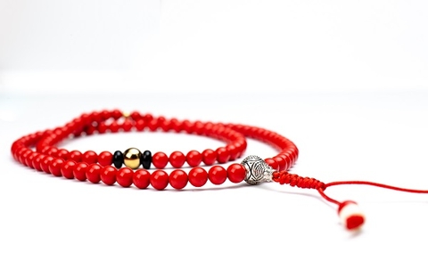 Chuỗi Đá Chu Sa_6 Ly_108 Hạt