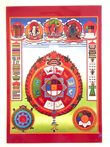 Tranh Cửu Cung Văn Thù_43x30cm