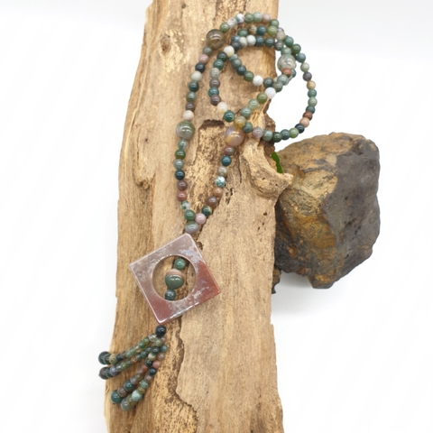 Chuỗi Đeo Cổ  Đá Cẩm Thạch 7-9ly