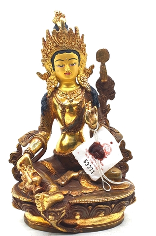Tượng Trừ Cái Chướng Bồ Tát_Chất liệu Đồng Vẽ_Cao 23cm
