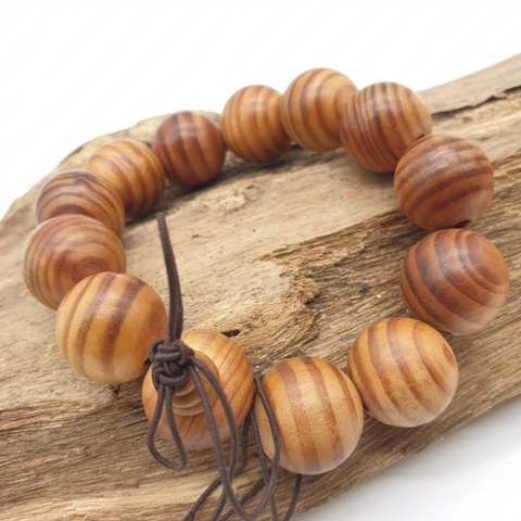 Chuỗi Gỗ Huyết Long Vằng,Thường Đeo Tay_18ly