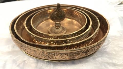 Bộ Mandala Đồng Tích Lũy Công Đức_Hàng Thủ Công Nepal_15,13,11,9,7,5cm