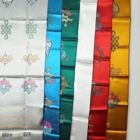 Khăn Kata Gấm Xanh Lá_4,5cm