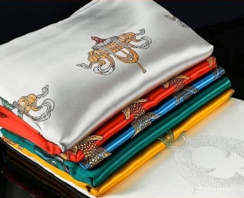 Khăn Kata Gấm Trắng_4,5cm