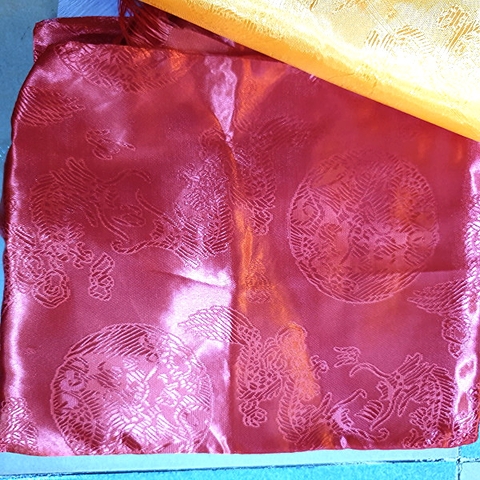 Khăn Kata In Rồng Đỏ_1.3m x 20cm