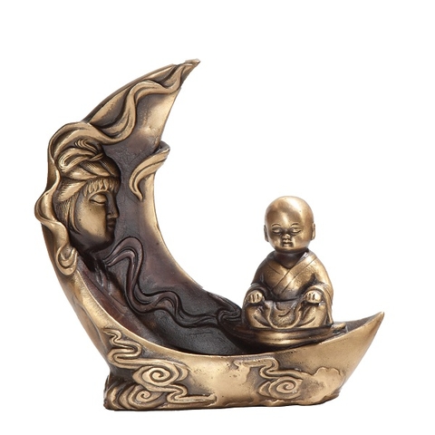 Lư Xông Khói Chú Tiểu Mặt Trăng _20x19cm_1kg