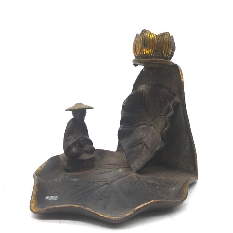 Lư Xông Khói Bác Tiều Phu Ngồi Lá Sen_12x13cm