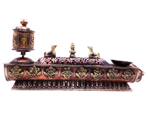 Lư Xông Trầm Dài Hàng Thủ Công Nepal_28x14cm