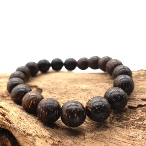 Chuỗi Gỗ Ánh Sao Gỗ, Chấm Vàng Đeo Tay_10ly