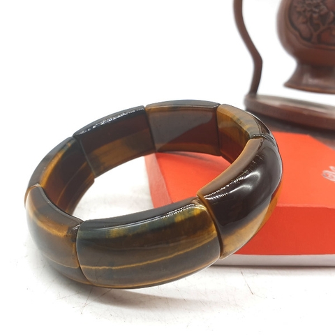 Chuỗi Đá Mắt Hổ Bản Dẹp Đeo Tay_20ly