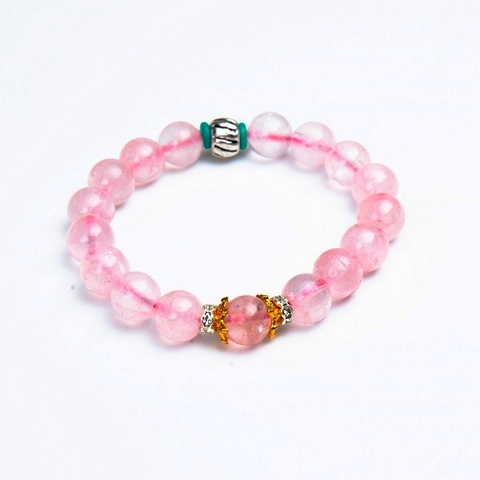 Chuỗi Đá Thạch Anh Hồng Đeo Tay_8ly