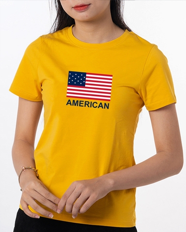 Áo in - Vàng Nghệ - 07b - V2 - American