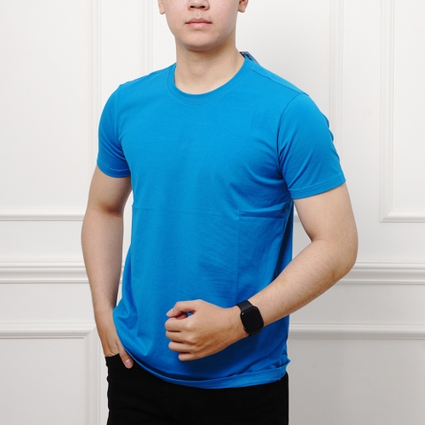 Áo Nam - Xanh Coban - Cổ Tròn - BM12