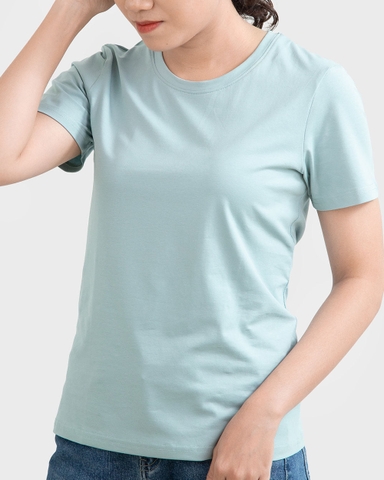 Áo nữ - Xanh Min - Cổ Tròn - 27B