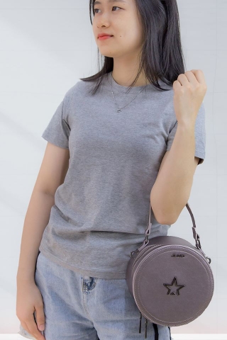 Áo Thun - Xám Gi - Tròn - 09B