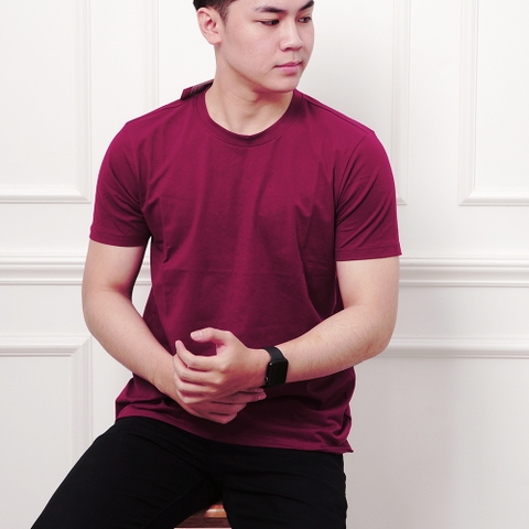 Áo Nam - Tím Nho - Cổ Tròn - BM24