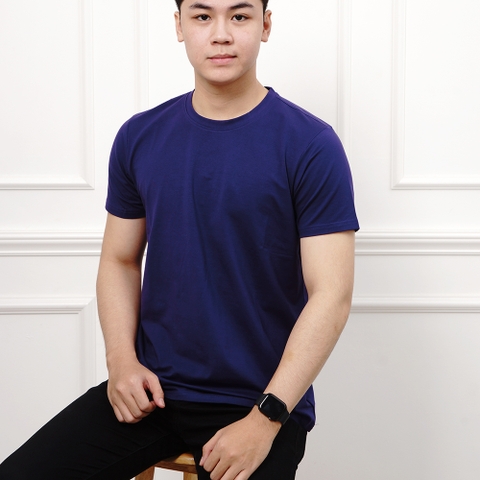 Áo Nam - Xanh Mực - Cổ Tròn - BM25