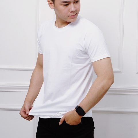 Áo Nam - Trắng sữa - Cổ Tròn - BM10