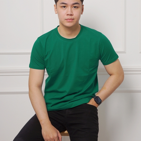 Áo Nam - Xanh Rêu - Cổ Tròn - BM08