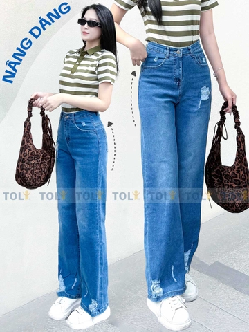 Quần Jean Nữ -Ống Suông-Màu Xanh Nhạt - QJT01