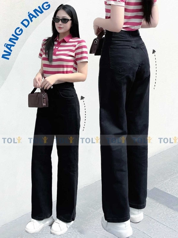 Quần Jean Nữ -Ống Suông-Màu Đen-QJT03