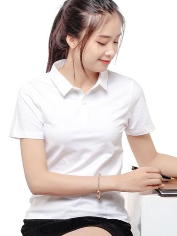 Áo PoLo Nữ - Màu Trắng - PLM10