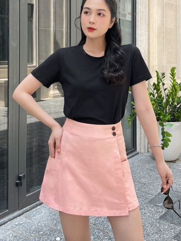 Quần Đùi Kaki Giả váy-Ống Thường-Màu Ruốc-GVT26