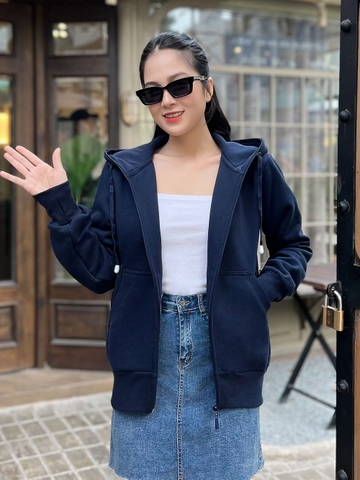 Áo Khoác Nỉ-Màu Xanh Mực-KIM51