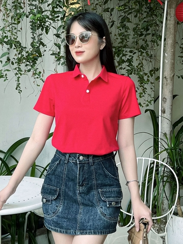 Áo PoLo Nữ - Đỏ Thẳm - PLM05
