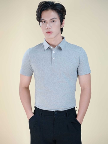 Áo PoLo Nam-Cổ Sơ Mi-Xám-PLM09
