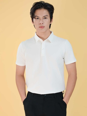 Áo PoLo Nam-Cổ Sơ Mi-Trắng-PLM10