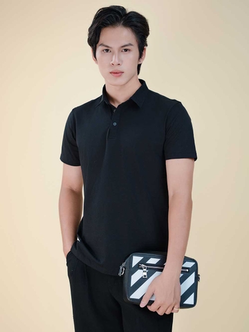 Áo PoLo Nam-Cổ Sơ Mi-Đen-PLM11