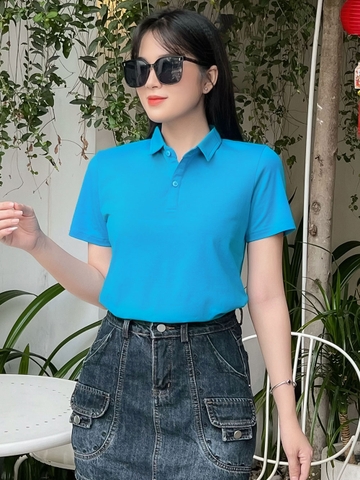 Áo PoLo Nữ - Màu Xanh Ya - PLM12