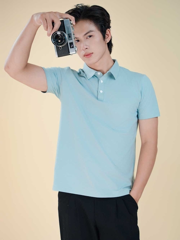 Áo PoLo Nam-Cổ Sơ Mi-Xanh Mint-PLM27