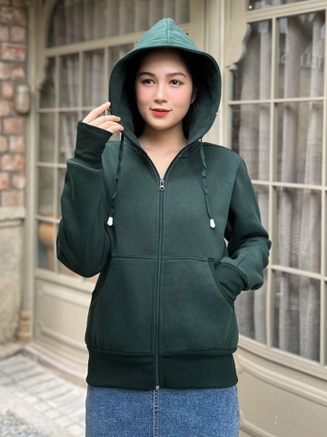 Áo Khoác Nỉ-Màu Xanh Rêu-KIM52