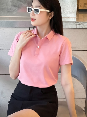 Áo PoLo Nữ - Màu Hồng Ruốc - PLM26