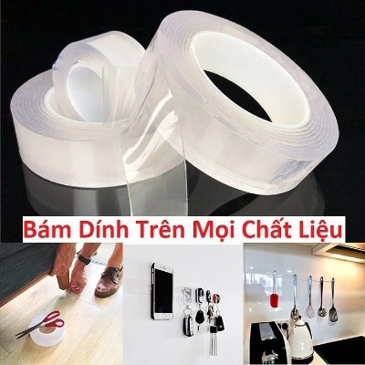 BĂNG DÍNH 2 MẶT SIÊU BÁM DÍNH (HÀNG KHÔNG HỘP)