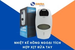 Nhiệt kế hồng ngoại kết hợp với xịt rửa tay tự động - Bảo vệ sức khỏe mùa Covid