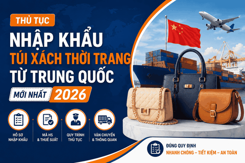 Thủ tục nhập khẩu túi xách thời trang từ Trung Quốc mới nhất 2026