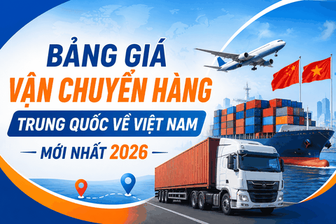 Chi phí vận chuyển hàng Trung Quốc về Việt Nam bao nhiêu? Bảng giá mới nhất 2026