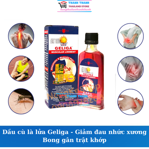 Dầu nóng GELIGA MUSCULA LINIMENT  INDONESIA - Dạng nước 60ml