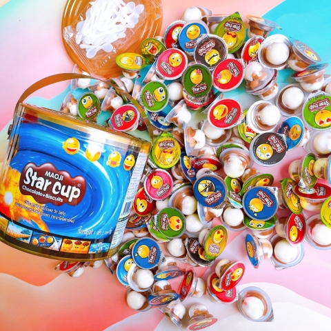 Bánh Socola Star cup Maoji Thái Lan -  Hộp 100 cups