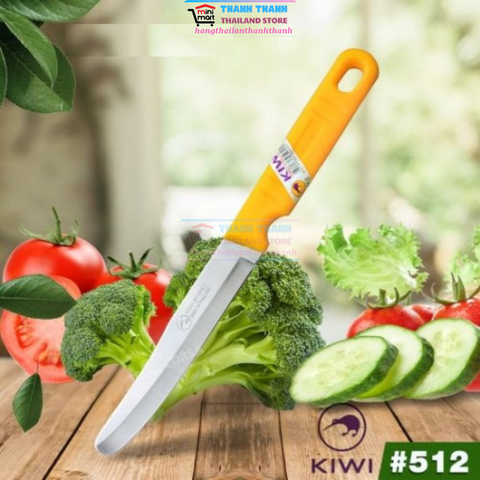 Dao gọt trái cây KIWI 512 Made in Thailand cán nhựa, mũi dao tròn, siêu bén
