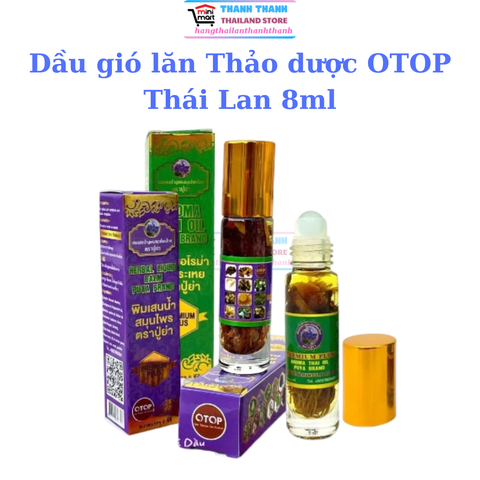 Dầu gió lăn Thảo dược OTOP Thái Lan 8ml