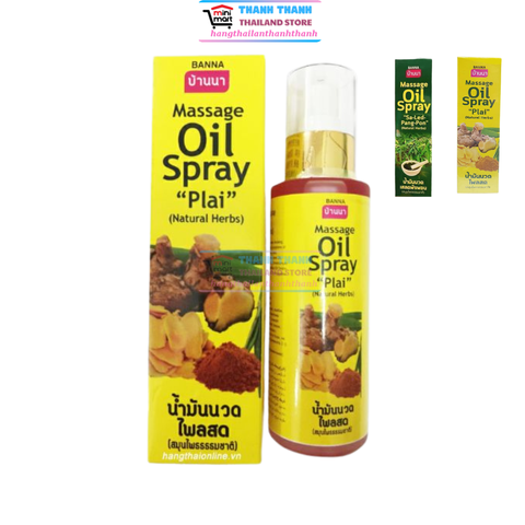 Dầu nóng xoa bóp Massage Banna Oil Spray Thái Lan