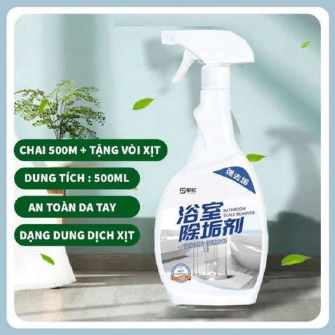 Dung dịch tẩy rửa nhà vệ sinh, cặn canxi vòi inox, gương nhà tắm YuHuan 2401