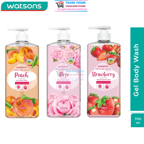 Gel Tắm Watsons Love My Skin Gel Body Wash 700ml Thái Lan