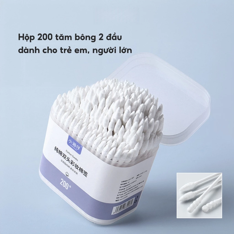 Hộp 200 tăm bông hai đầu cotton Swabs