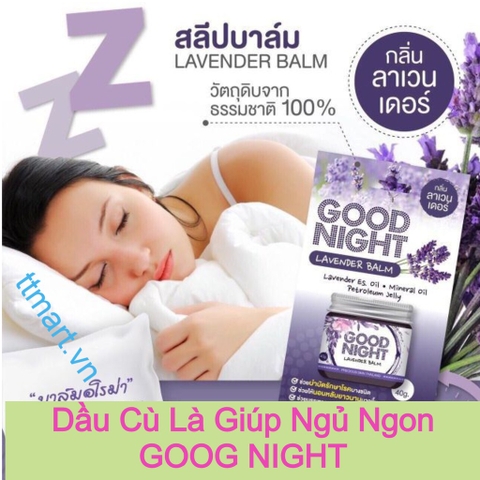 Dầu Cù Là Giúp Ngủ Ngon GOOD NIGHT/SWEET DREAM